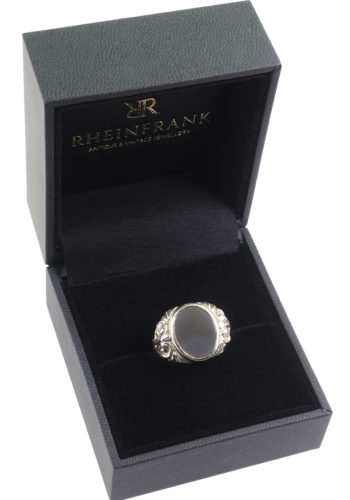 Um 1900 - Siegelring aus Silber, mit Achat – Bild 4