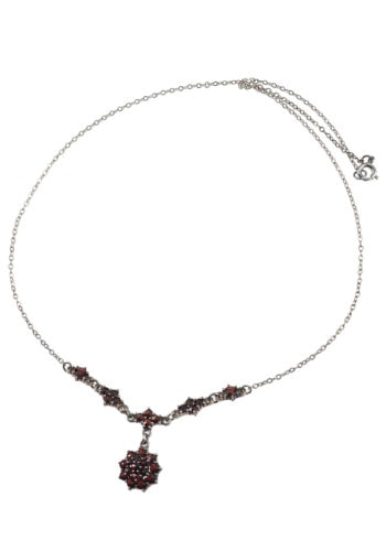 Um 1950 - Granatcollier vergoldet, Vintage Deutschland – Bild 3