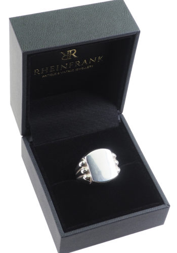 Um 1920 - Art déco Silberring / Herrenring – Bild 3