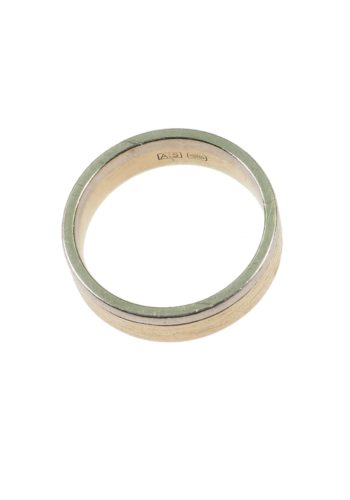 Um 1980 - Gelbgold & Weißgold Herren Ehering – Bild 3