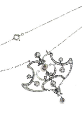 ** VERKAUFT ** Um 1900 - Belle Époque Diamantcollier, Französisch – Bild 5