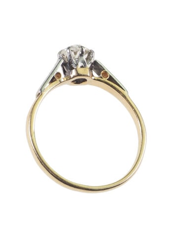 Um 1930 - Solitär Diamant Art déco Verlobungsring – Bild 5