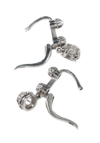 Um 1910 - Französische Diamantohrringe, Art Nouveau – Bild 5