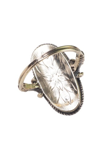 Um 1780 - Emaille & Diamanten, Dänischer Goldring – Bild 5