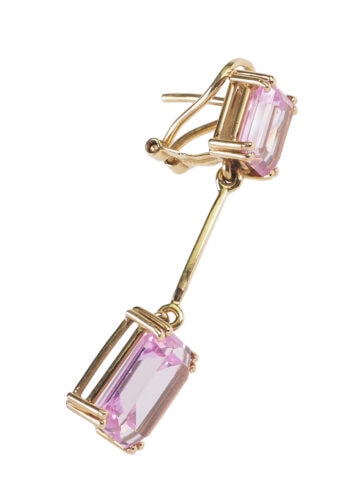 ** VERKAUFT ** Um 1980 - "Rose de France" Amethystohrringe – Bild 3