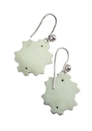 Um 1880 - Viktorianische Silberohrringe mit Goldauflage – Bild 4