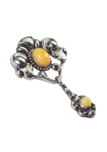 Um 1910 - Silberbrosche von S. Christian Fogh of Copenhagen – Bild 3