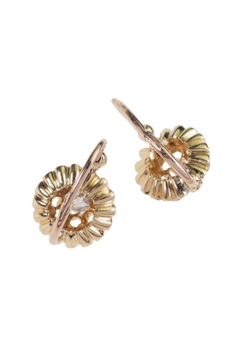 Um 1890 - Diamant & Perlen, Französische Ohrringe – Bild 3