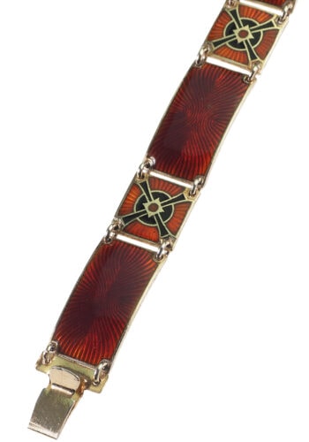 Um 1930 - Norwegisches Emaille-Armband, guillochiert – Bild 3