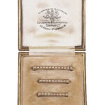 Edwardianischer Set von drei Hochzeitsnadeln mit Perlen aus 15 Karat Gold Platin