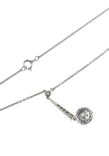 Um 1920 - Diamantcollier aus Platin / Art Deco – Bild 4