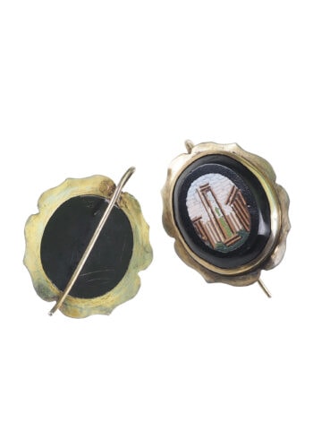 Um 1870 - Mikromosaike Set, Collier & Ohrringe England/Italien – Bild 8