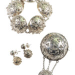 Viktorianische Set aus 835er Silber