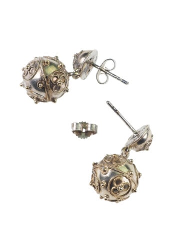 Datiert 1885 - Silberschmuckset Armband, Brosche & Ohrringe – Bild 9