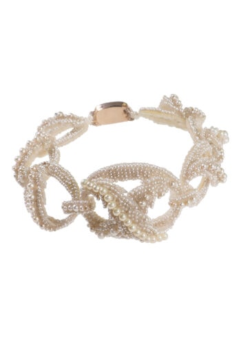 Um 1850 - Saatperlen Armband, viktorianischer Brautschmuck – Bild 6