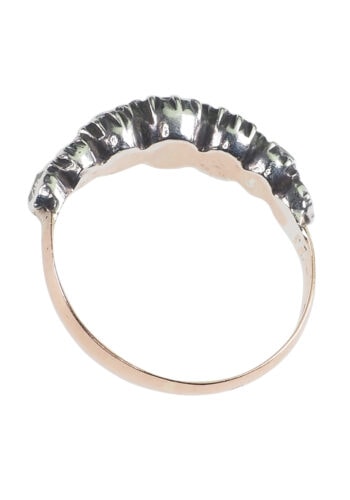 Datiert 1753 - Französischer Diamantring aus Roségold & Silber – Bild 5