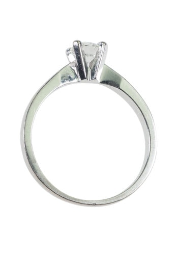 Um 1970 - Vintage Solitär Diamant Verlobungsring – Bild 4