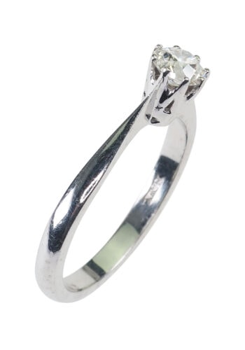 Datiert 1983 - Solitär Diamant Vintage-Verlobungsring – Bild 4