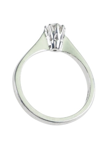 Datiert 1983 - Solitär Diamant Vintage-Verlobungsring – Bild 5