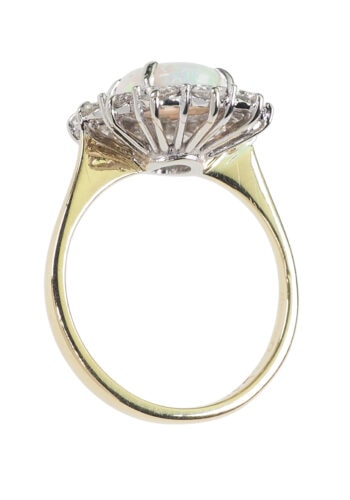 Datiert 1973 - Opal & Brillanten Verlobungsring – Bild 5