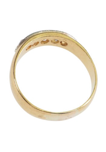 Um 1960 - Vintage Goldring / Herrenring mit Diamanten – Bild 4