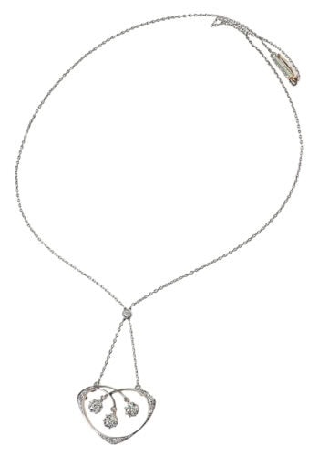 Um 1900 - Diamantcollier aus dem Jugendstil, Platin & 585er Gold – Bild 4