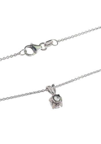 Um 1980 - Halbkaräter Solitär Brillant Kettenanhänger – Bild 4