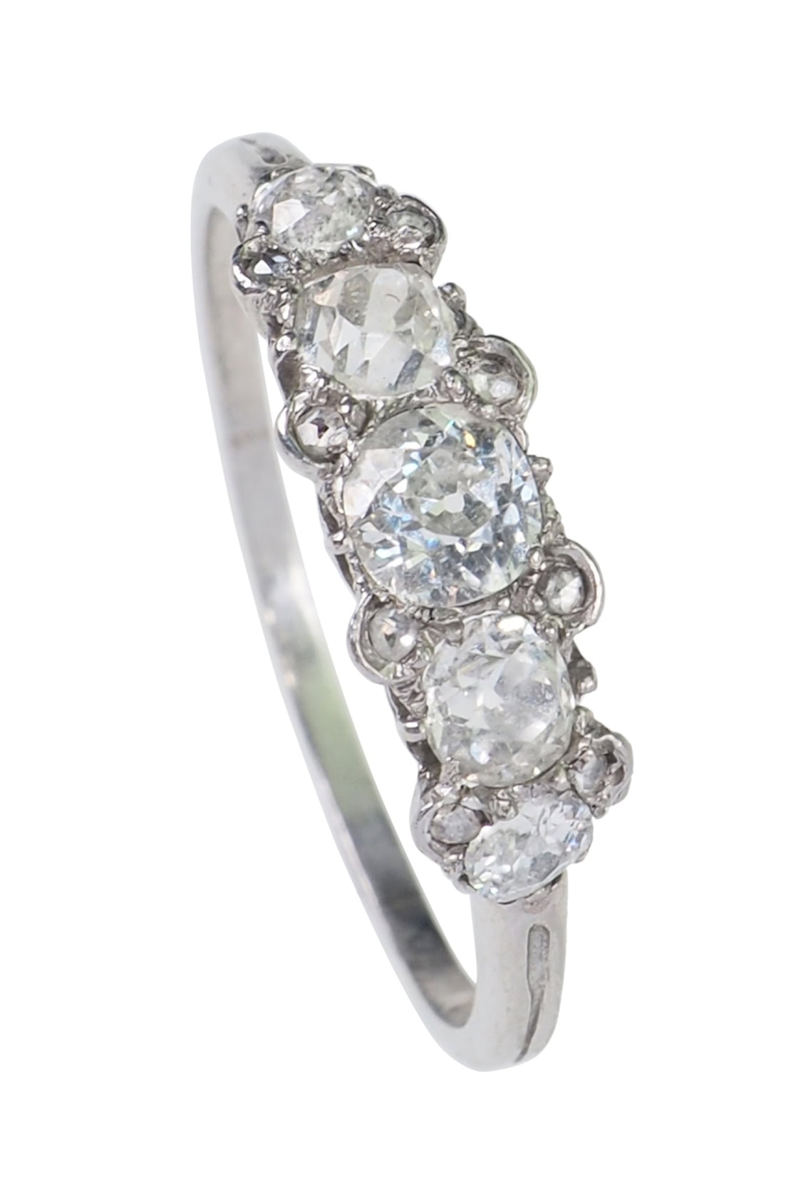 Art Nouveau Ring mit Diamanten aus 14 Karat Gold