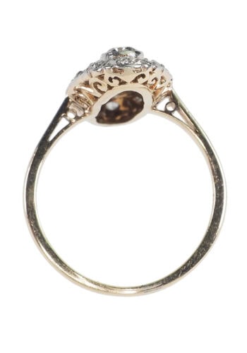 Um 1920 - Art déco Diamantring / Deutsch – Bild 5