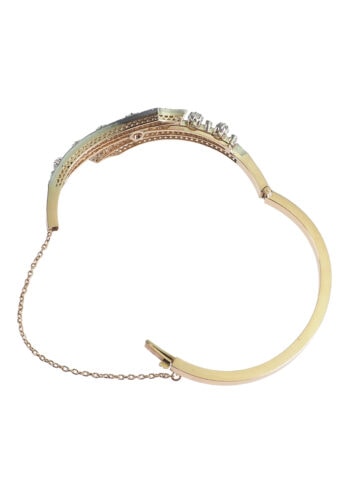 ** VERKAUFT ** Um 1880 - Französischer Diamantarmreif aus 750er Gold – Bild 6