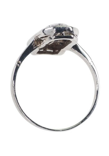 Um 1920 - Diamanten & Saphire Art déco Verlobungsring, Belgisch – Bild 5