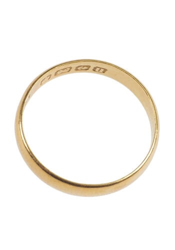 Datiert 1936 - Birmingham 22 Karat Goldtrauring – Bild 4