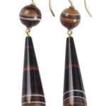 Viktorianische Ohrringe aus Sardonyx
