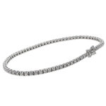 Tennisarmband mit Diamanten aus 18 Karat Weißgold