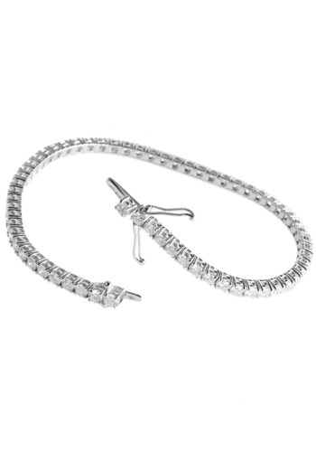 Tennisarmband - Diamanten und Weißgold, Italien – Bild 5