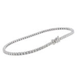Tennisarmband mit Diamanten aus 18 Karat Weißgold