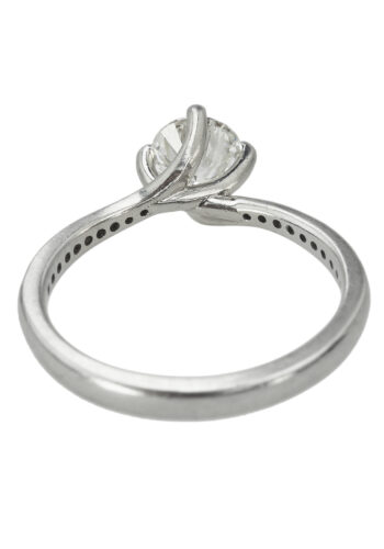 Datiert 1967 - Platin Solitär Verlobungsring mit Edelsteinprüfzertifikat! – Bild 6