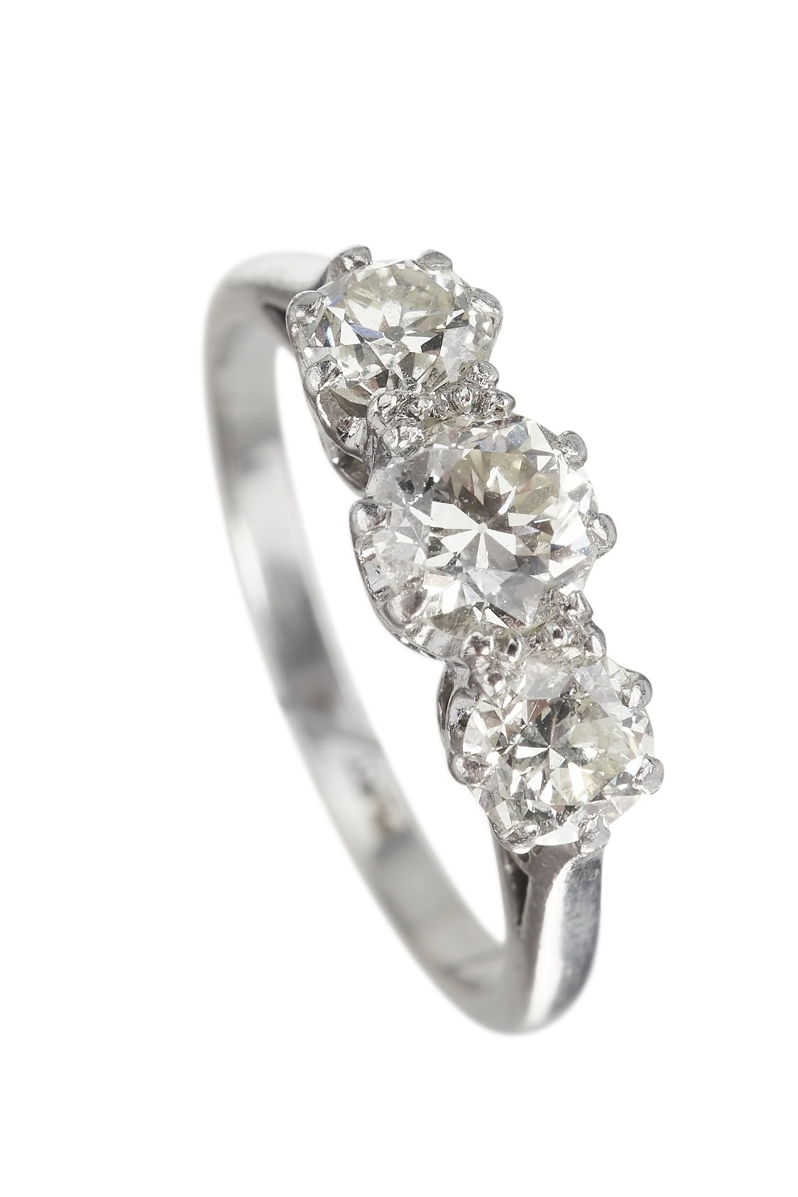 Vintage Ring mit Diamanten aus Platin