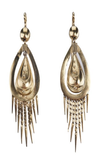 Viktorianische Ohrringe aus 15 Karat Gold
