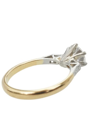 Um 1960 - Diamantring / Solitär Verlobungsring, mit Diamantzertifikat! – Bild 6