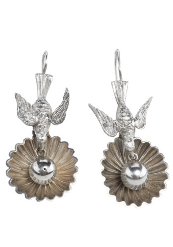 Viktorianische Ohrringe aus Sterling Silber