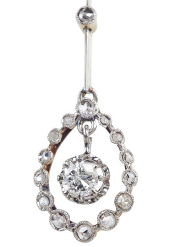 Um 1910 - Edwardian Diamantohrringe England – Bild 3