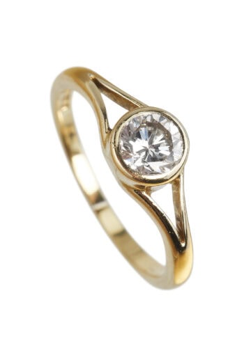 Vintage Ring mit Diamant aus 18 Karat Gold
