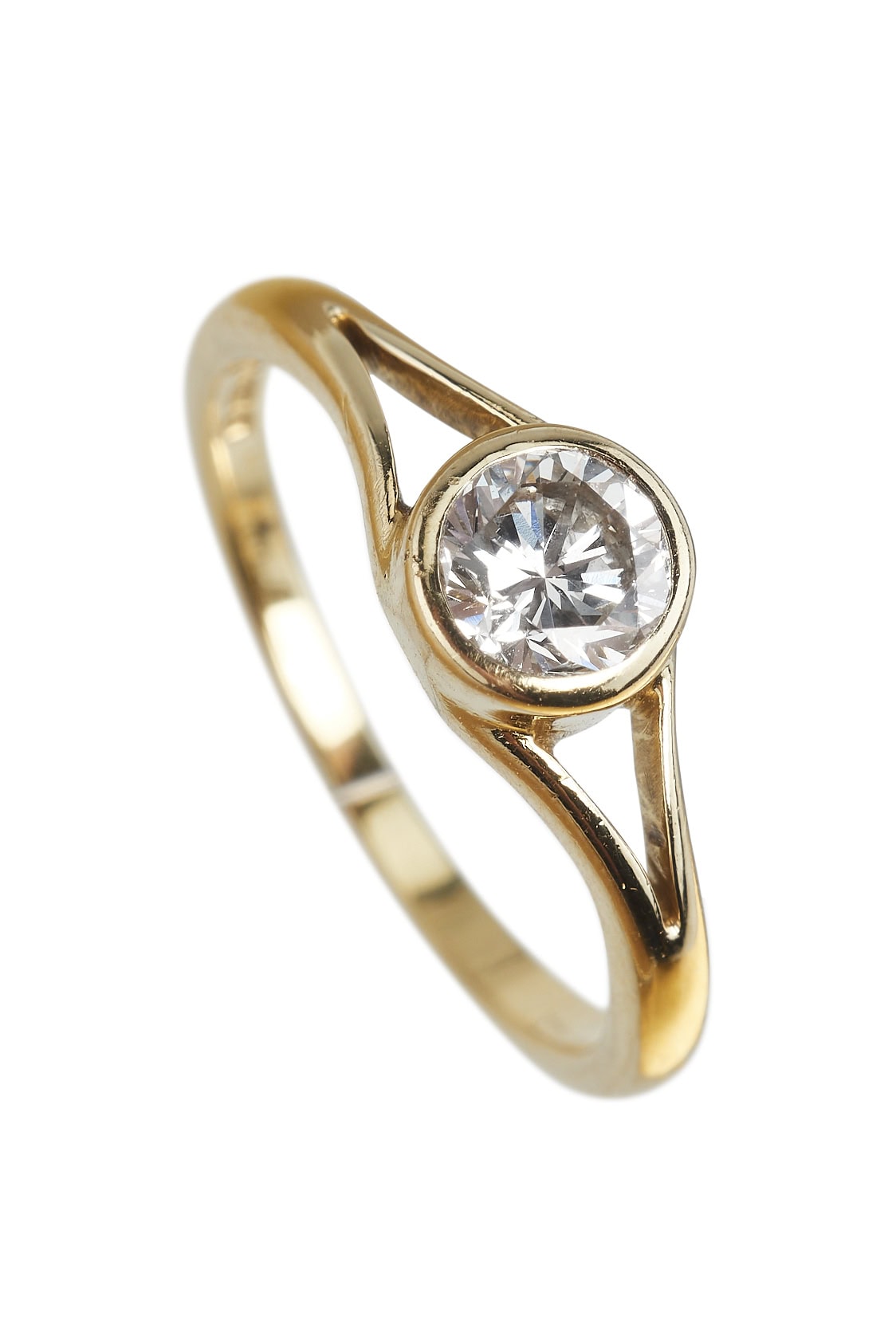 Vintage Ring mit Diamant aus 18 Karat Gold