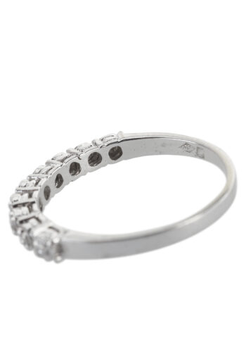 Um 1970 - 18ct Gold Half Hoop Ring mit 9 Diamanten, Belgien – Bild 5