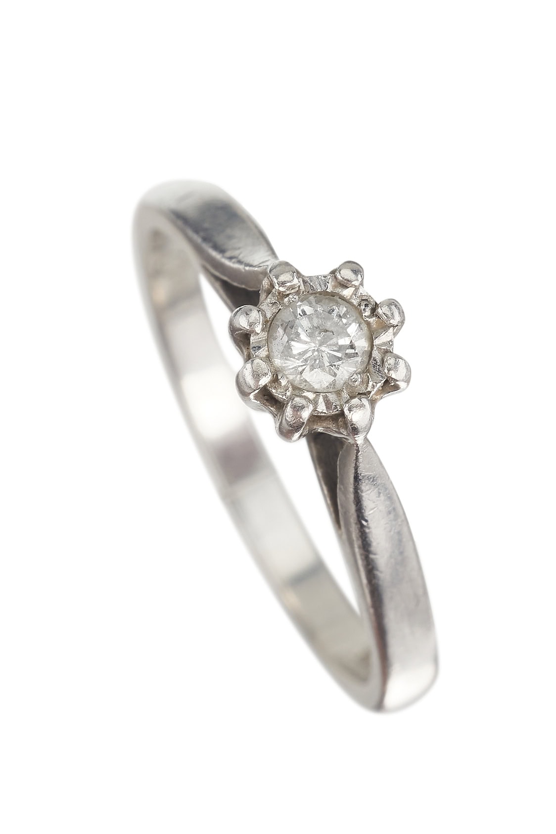 Vintage Ring mit Diamant aus Platin