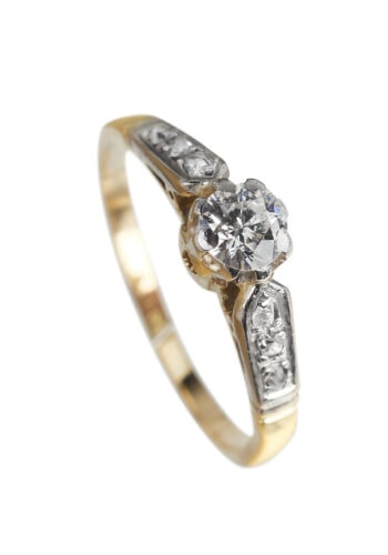 Vintage Ring mit Diamanten aus 18 Karat Gold