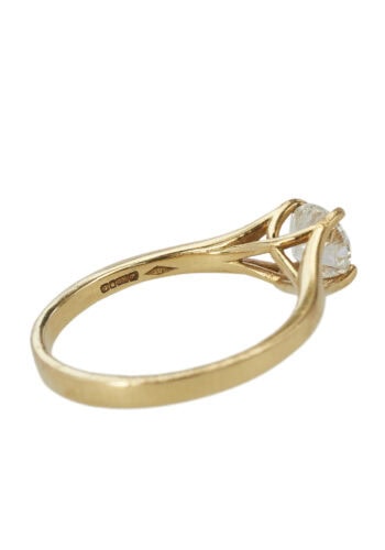 Datiert 1974 - Einkaräter Brillant Solitär Verlobungsring inkl. Diamantgutachten! – Bild 5