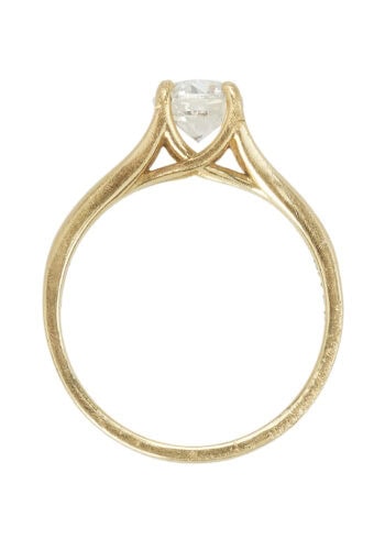 Datiert 1974 - Einkaräter Brillant Solitär Verlobungsring inkl. Diamantgutachten! – Bild 7