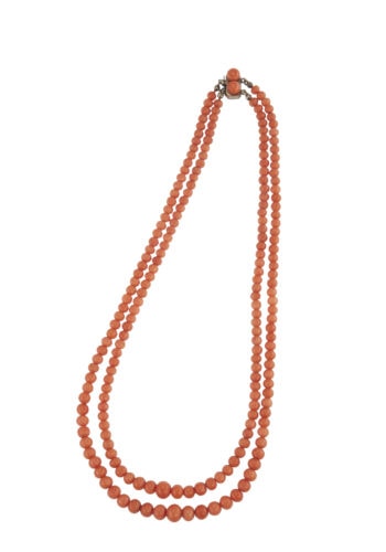 Antike Halskette mit Akoya Zuchtperlen